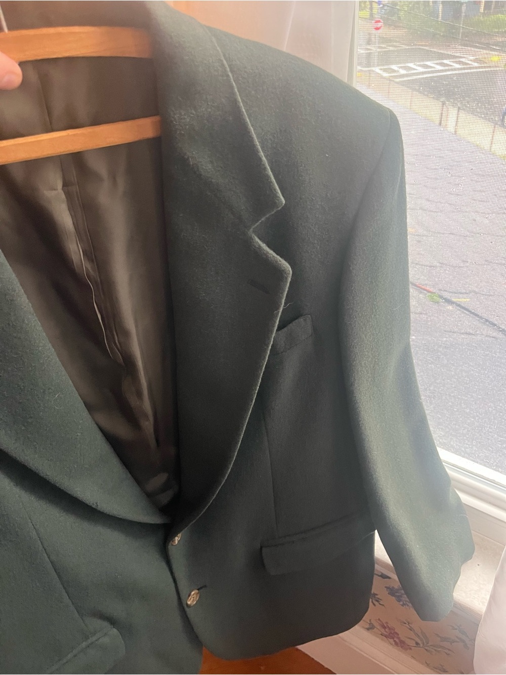 BILL BLASS VINTAGE GREEN Camelhair Sport Coat